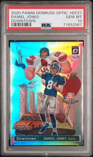 2020 Panini Donruss Optic Downtown Daniel Jones #DT27 PSA 10