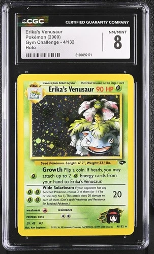 ERIKA'S VENUSAUR Gym Challenge Holo Rare #4 CGC 8 Vintage Pokemon