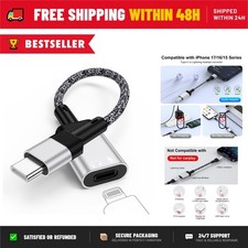 USB-C to Lightning Headphone Audio Adapter for iPhone iPad Gray