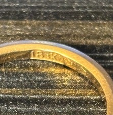 Vintage Wedding Band 18k 1.5mm Size 6 Yellow Gold
