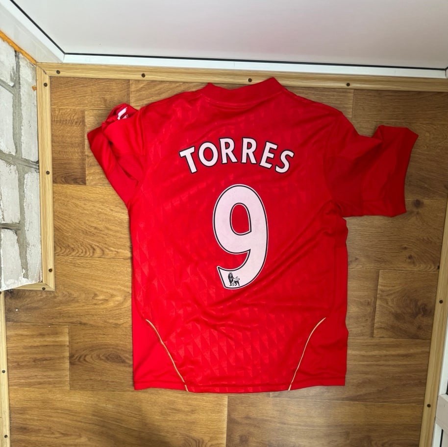 MEN'S FC LIVERPOOL 2007/2008 TORRES #9 HOME SOCCER FOOTBALL SHIRT JERSEY SIZE S