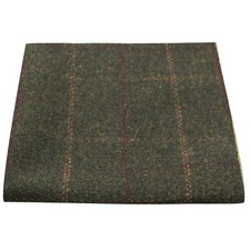 Heritage Check Moss Green Pocket Square Handkerchief King Priory Suit
