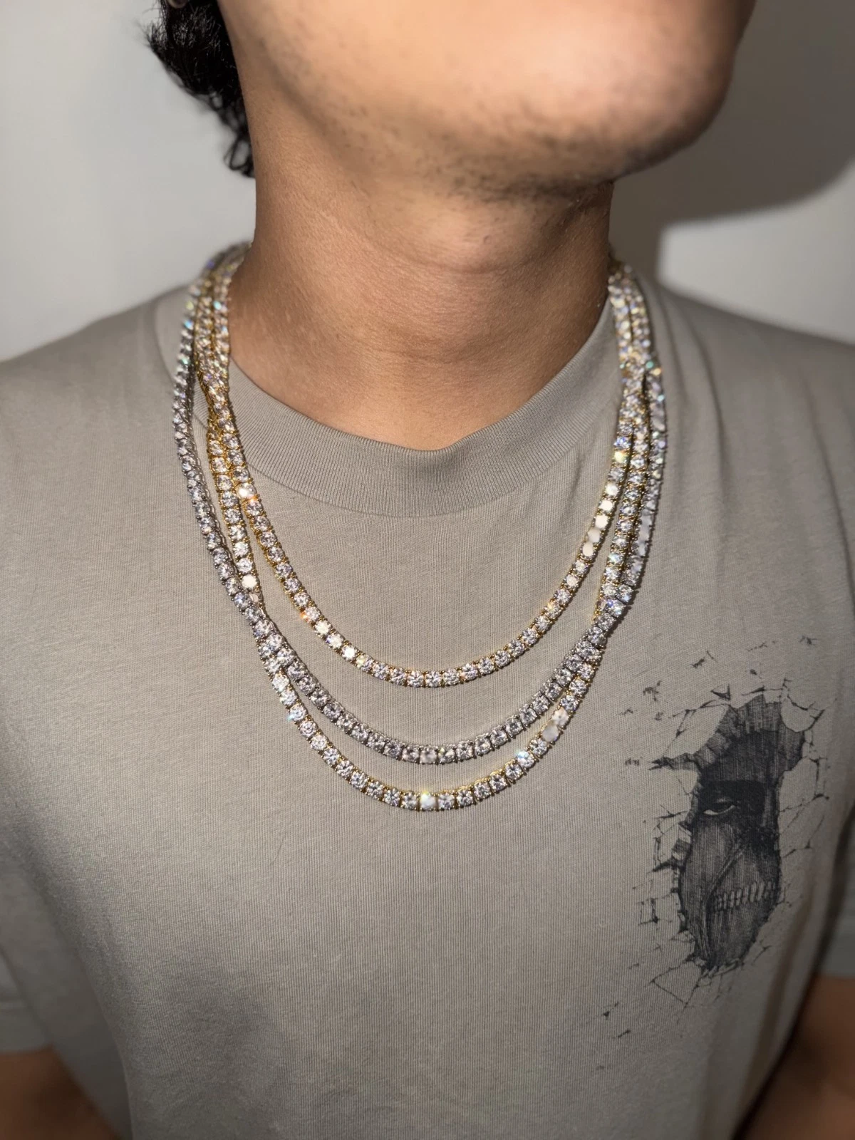 5MM Moissanite Tennis Chain - 18K Vermeil - D Color - VVS1 - 24" - Passes Tester image 5