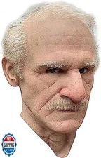 IVLZTIH Halloween Scary Realistic Old Man Mask Wrinkle Human Face Latex Masqu