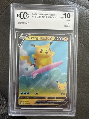 Pokemon TCG Surfing Pikachu V 8/25 Full Art Ultra Rare BCCG