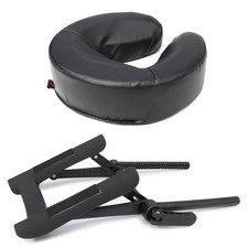 Ergonomic Adjustable Massage Table Face Cradle  Cushion Set - Black