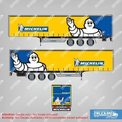 TRUCKMO DECALPRINTING TRUCKMO Decals Michelin Promotrailer - Planenauflieger 100803 1:87 Herpa M