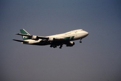 Dia AP-BCN Boeing 747-217B PIA 20.09.1991 FRA Flugzeug 35mm gerahmt OP-K3-25