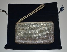 Swarovski, Cryssh/rhs Date Dew  Pouch 5x9cx2.5 Date Dew Celadon Green Lambskin