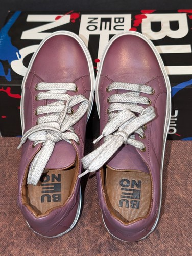 Bueno Reece Mauve Leather Trainers Sneakers Size 38 (7.5 US) Made In Turkey NIB - Picture 5 of 12