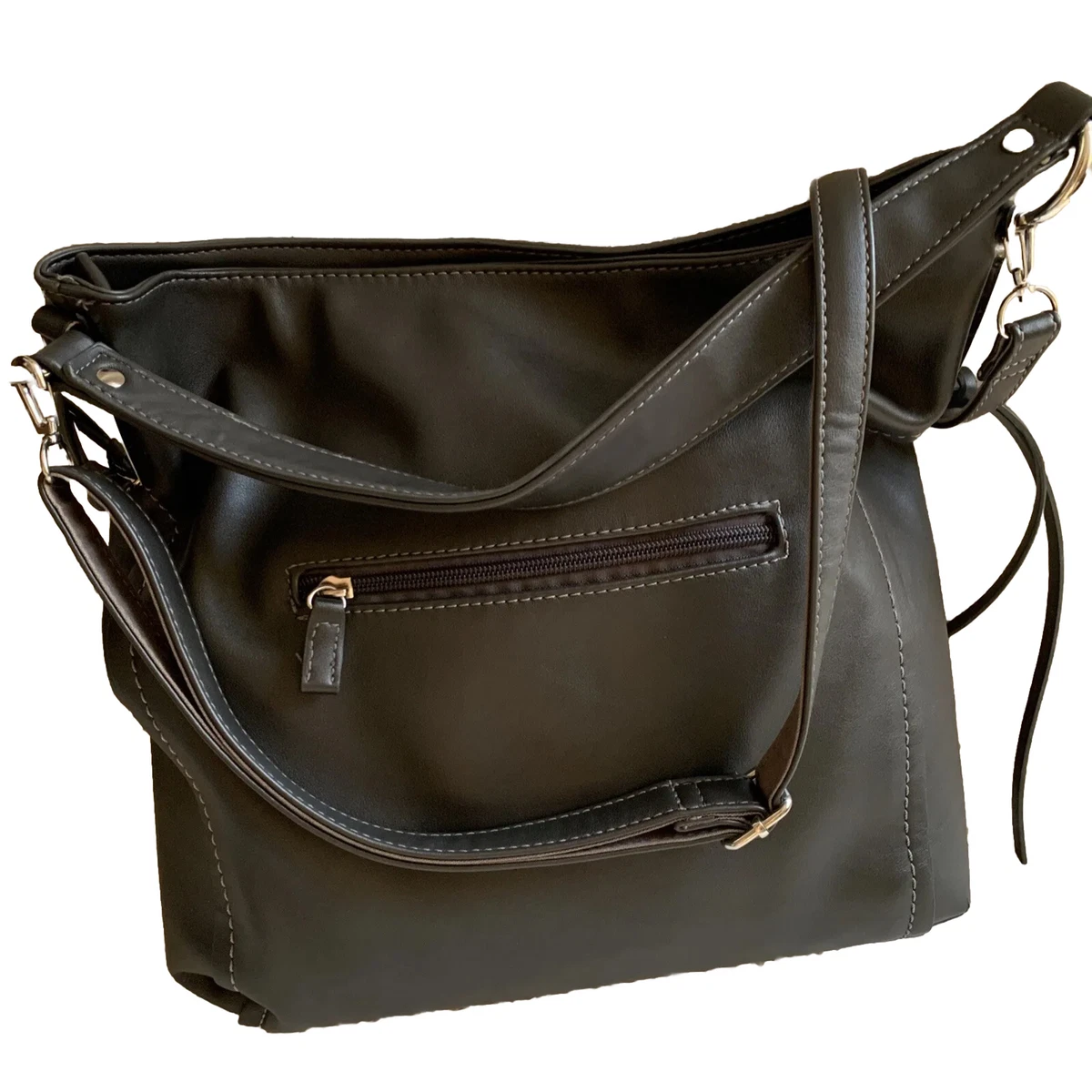 Dark grey handbag sale