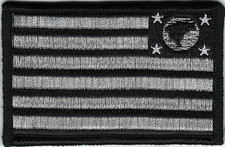 Black White S&atilde;o Paulo Flag Reversed Embroidered Patch Tactical Military (3 1/4")
