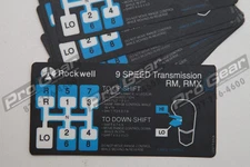 Meritor Shift Pattern Decal 9 speed Rockwell RM RMX 2297T6104