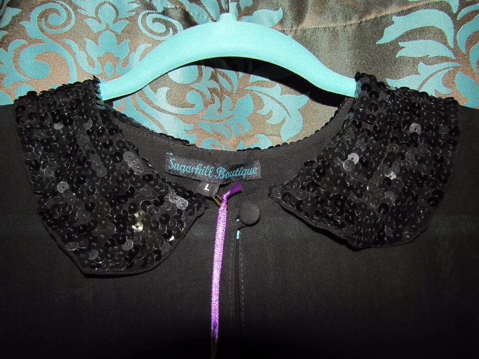 Vestido Sugarhill Boutique Peter Pan Cuello Talla L Foto 2 de 4