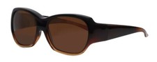Foster Grant Women Cateye 57mm Fitover Sunglasses Black Crystal Amber Fade/Brown
