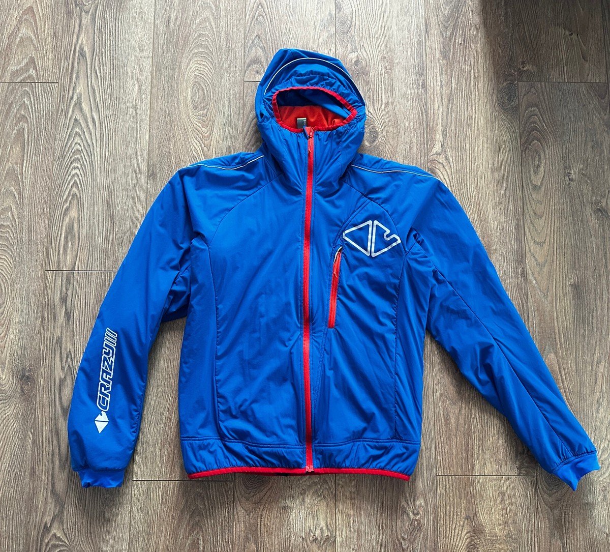 CRAZY By VALERIA COLTURI Women's Jacket SizeL Blue Reflective Logo
