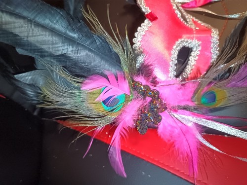 Feather Swan Masquerade Eye Mask Ball Mask Mardi Gras Party Women Mask - Picture 9 of 9