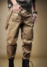 Men Overalls Work Suspenders Cargo Pants Casual Cotton Retro Trousers Classic