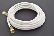 15ft 4.5m RG-6 Coaxial Cable for Sat CATV HDTV Stereo TV 75 Ohm White Jumper