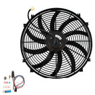 NEW 16'' inch ELECTRIC RADIATOR FAN 3000CFM+THERMOSTAT WIRING SWITCH RELAY KITS