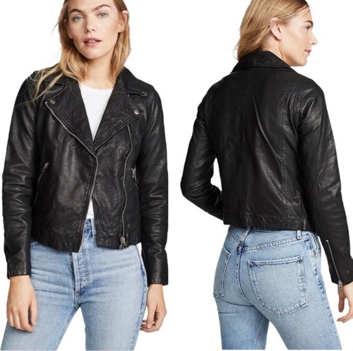 Madewell Leather Moto Biker Jacket | Size XXS | NWOT