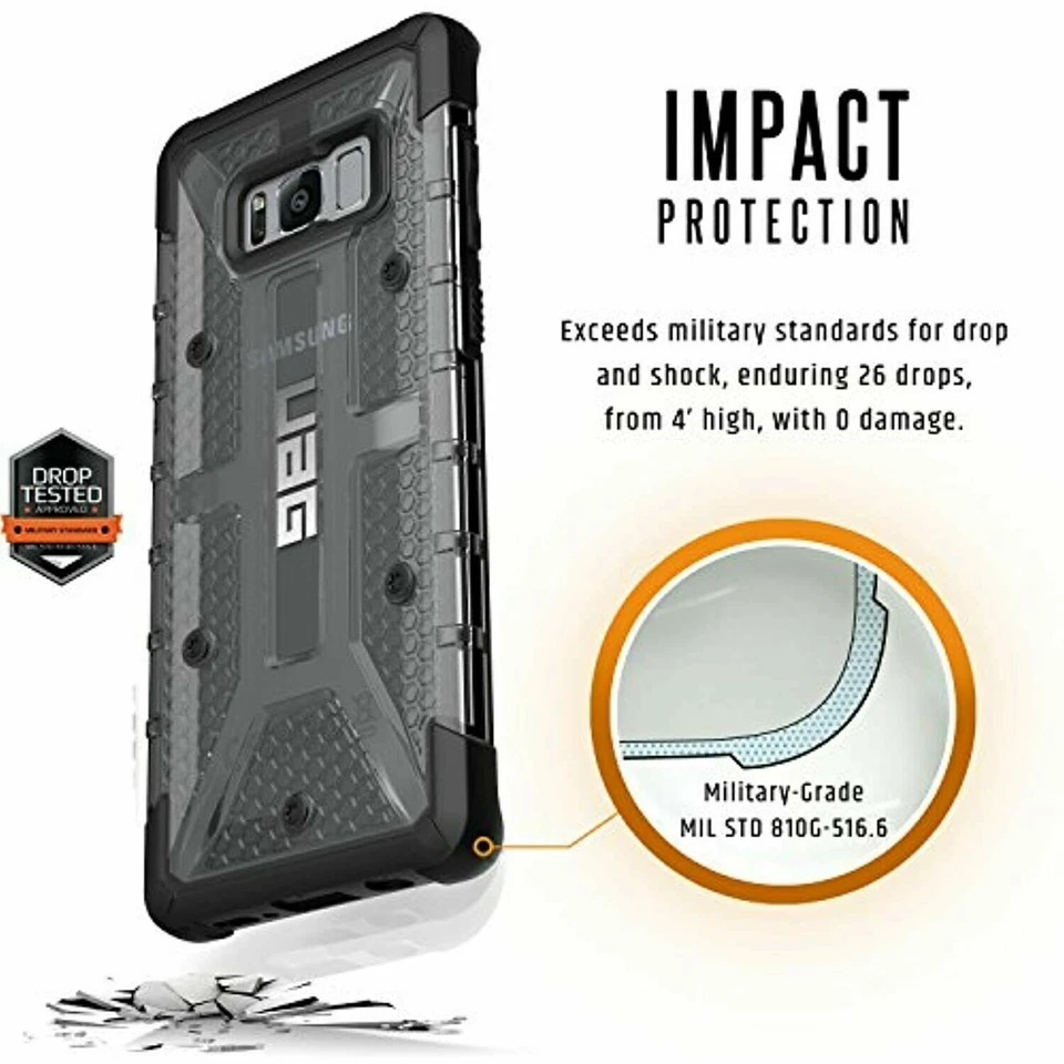 UAG Samsung Galaxy S8+ [6.2-inch screen] Plasma Feather-Light Rugged [ASH] - Image 3 of 4