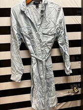 NWOT  Women "Karen Kane" light blue shirt dress w/ belt. Size M. Prev. Owned