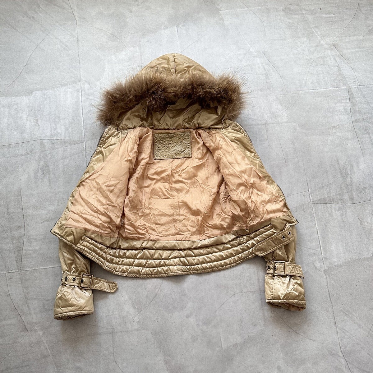 Strap Jacket LGB If Six Was Nine Style Faux Fur Zip Hood Strap Jacket LGB If Six Was Nine Style Faux Fur Zip Hood