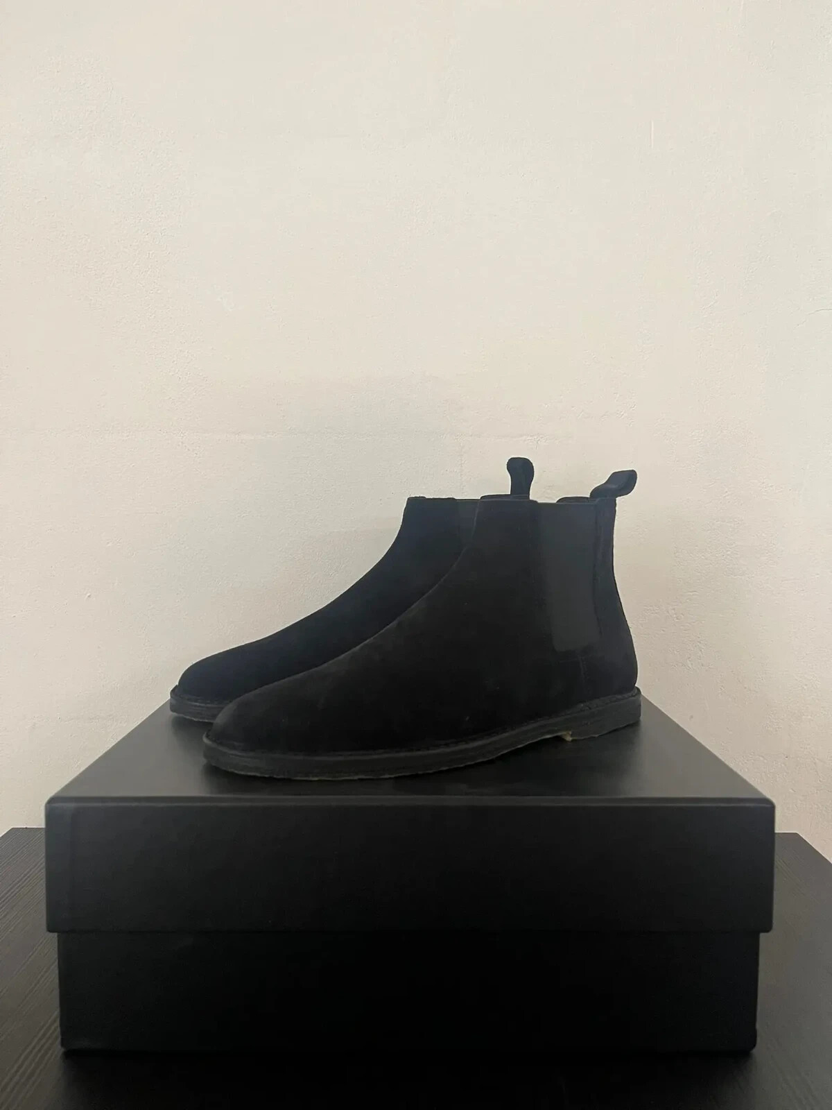 Stivali bassi Saint Laurent Paris Nevada scamosciati neri nuovi con etichette 42 5