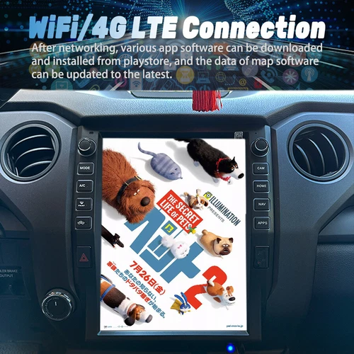 12.1" Carplay Android Car Stereo Gps Radio Tesla Style For Toyota Tundra 2014-21 - Picture 8 of 15