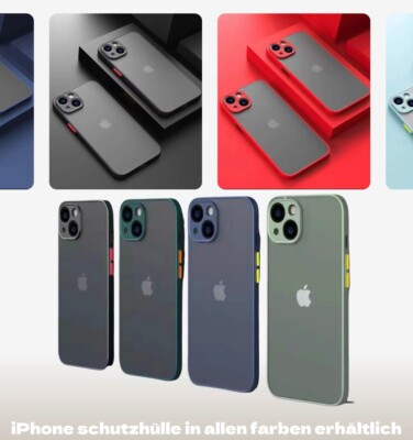 iPhone Handyhülle Transparent für 16 15 14 13 12 Pro Max Plus Schutz Case