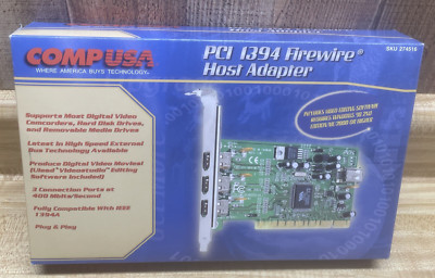 1394 Firewire PCI 3-Port Host Adapter Card Chipset 274516 / FS-KEC-VIA-VT6303