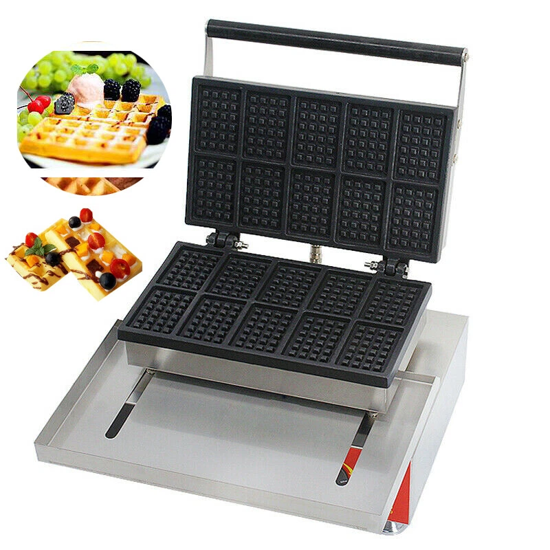 Commercial Nonstick Electric Mini Square Waffle Maker Baker Machine 110V Cook