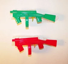 Vintage 1960s Set of 2 Plastic Tommy Gun Clicker Toy