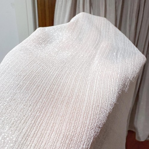 midi skirt size m elastic waist lined beige shimmery organza H&M smart ballet ba - 第 4/8 張圖片