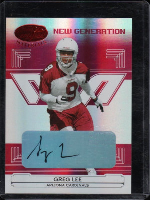 Greg Lee 2006 Leaf Certified Materials MIRROR RED Rookie Autograph 198/250 Mint+