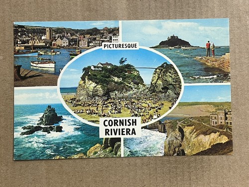 Postkarte England UK Cornish Riviera St Ives Newquay Land’s End Penzance Vintage