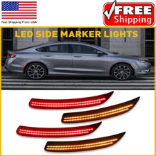 Smoked LED Side Marker Light Set 2015-2017 For Chrysler 200 200C 200S Left Right