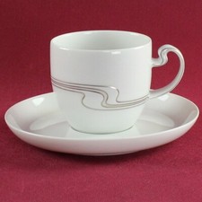 Kaffeetasse & Untertasse Rosenthal Asimmetria Weissgold