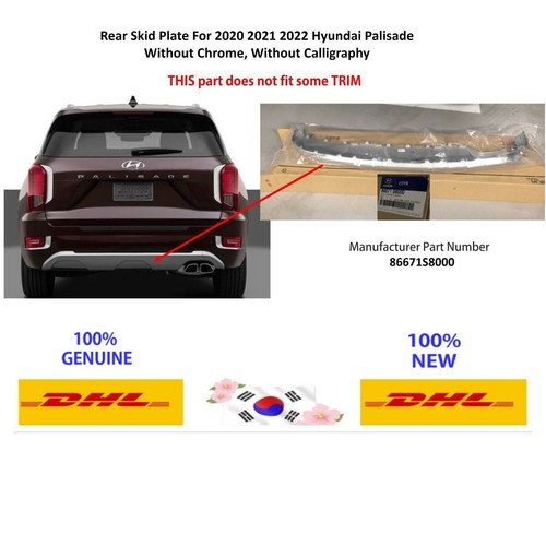 🚀Free DHL 86671S8000 REAR Skid Plate For Hyundai Palisade 20202021