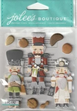Jolee's Boutique 3D Stickers NUTCRACKERS Christmas Theme 78260 Fast FREE Ship!