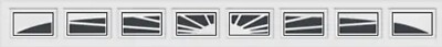 IDEAL Garage Doors WHITE SUNSET 505  Window Inserts/Short Panel  Set of 8