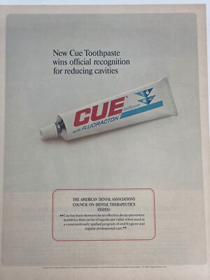 Vintage Magazine Ad ADVERTISEMENT Cue Toothpaste | eBay