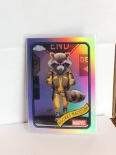 2025 Topps Chrome Marvel #120 Base Refractor Nice Rocket Raccoon