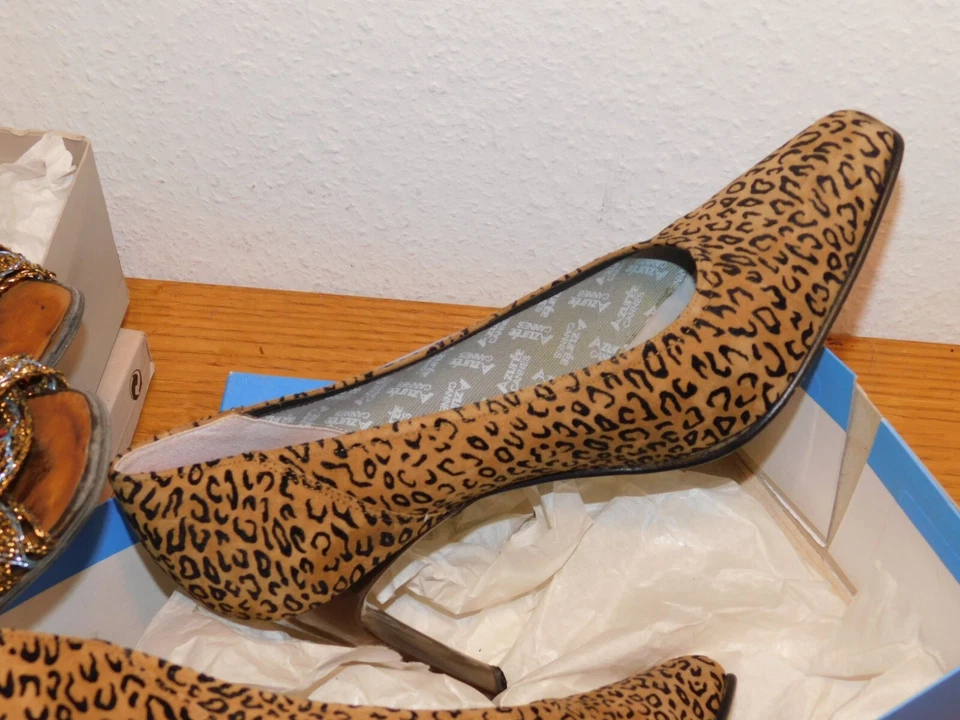 vintage lot CHAUSSURE AZUREE CANNES à talon ESCARPIN daim UK 6-7.5 taille 39 40 - Photo 3/4