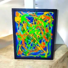 Modern Abstract Art Piece Framed one of a kind Handpainted