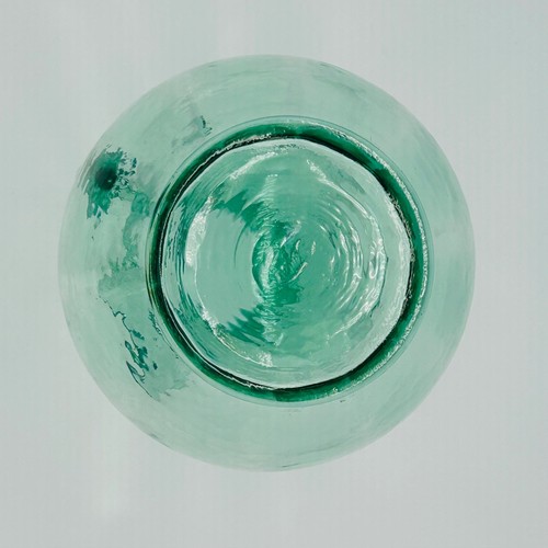 Jarra acanalada óptica Fenton verde niebla marina #3265 de la década de 1990 - Imagen 6 de 8