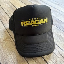 Vintage Reagan Movie SnapBack Mesh Trucker Hat Nissun Cap Staff Promo hat
