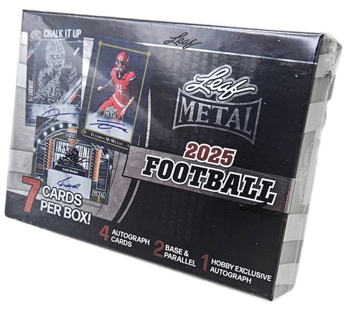 2025 Leaf Metal Football Factory Sealed Hobby Box 4 Autograph Cards Per Box - Bild 3 von 3