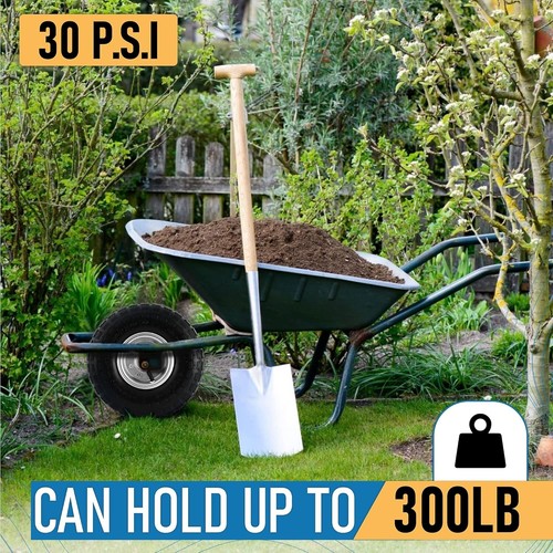 10-Inch Solid Replacement Tire and Wheel 4.10/3.50-4 Flat-Free for Cart Dolly - Picture 9 of 9